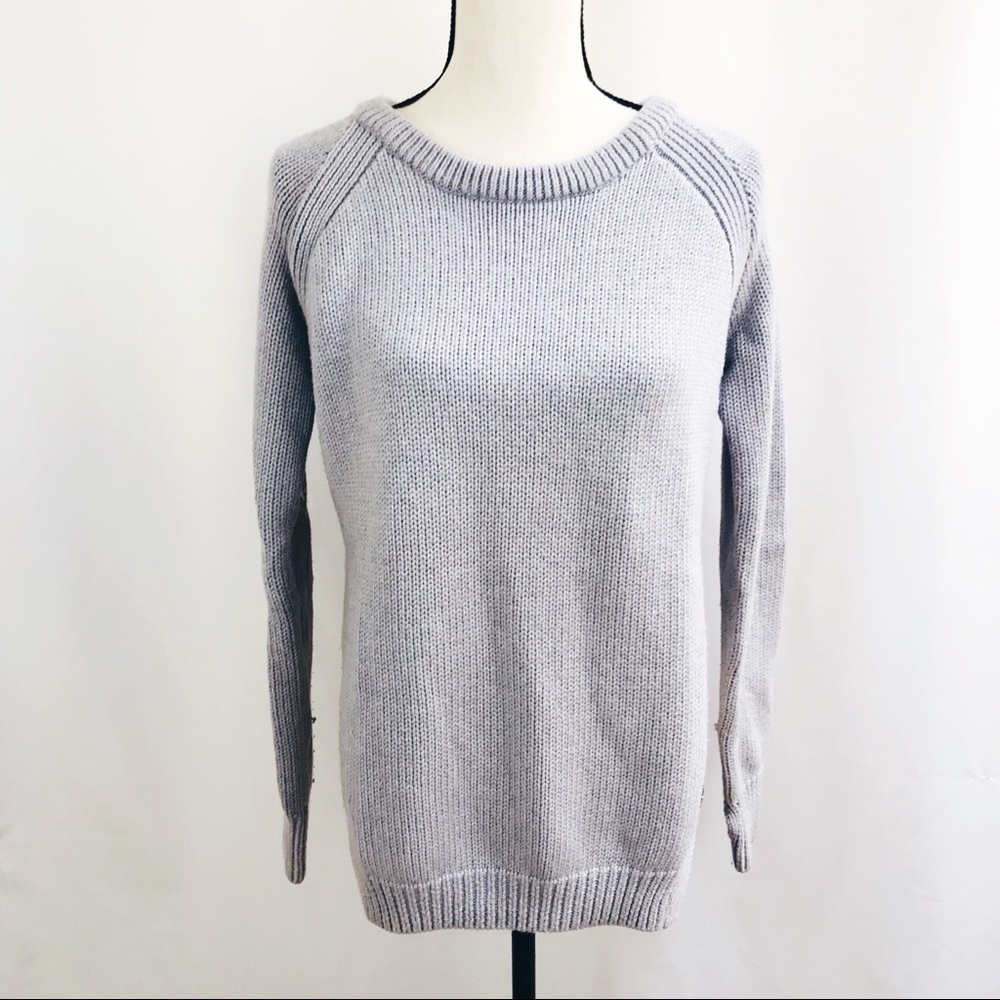 • Lululemon • Gray Side Slit Heavy Knit Sweater
